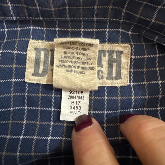 Duluth Trading Co Blue Check Button Down 4XL - Picture 4 of 4